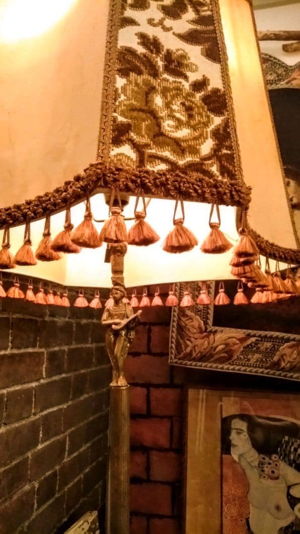 高級アンティークフロアスタンドライト ランプ ゴールド シェード ロココイタリア