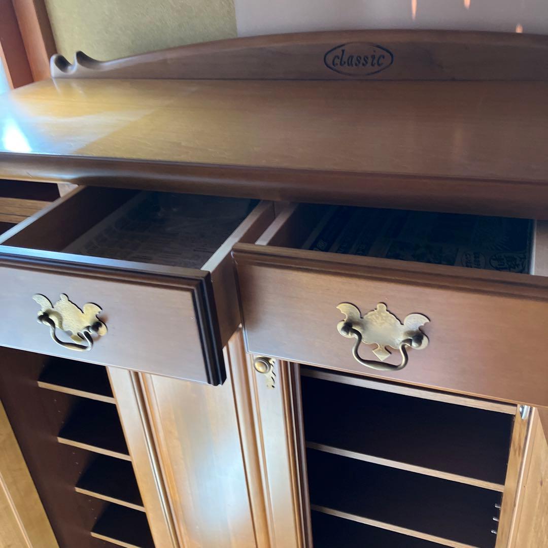 昭和レトロ　下駄箱　木製　　　シューズボックス