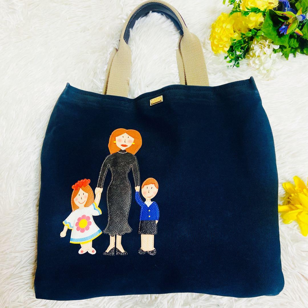 DOLCE&GABBANA✨ドルガバ✨トートバッグ✨アップリケ✨家族✨手提げ✨