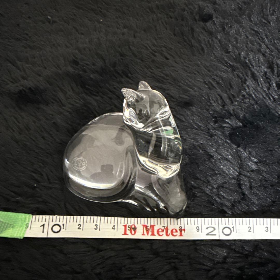 Baccarat バカラ 猫 置物 ねこ クリスタルガラス キャット