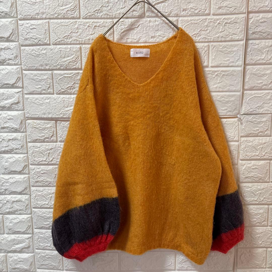 KiiRA キーラ バルーンスリーブ モヘヤ ミックス ニット セーター