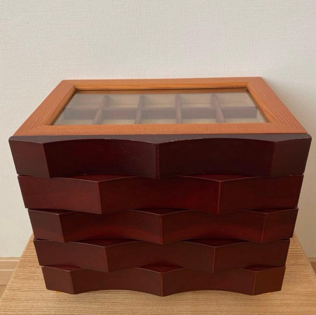 レイジースーザン（LAZY SUSAN）木製アクセサリーボックス