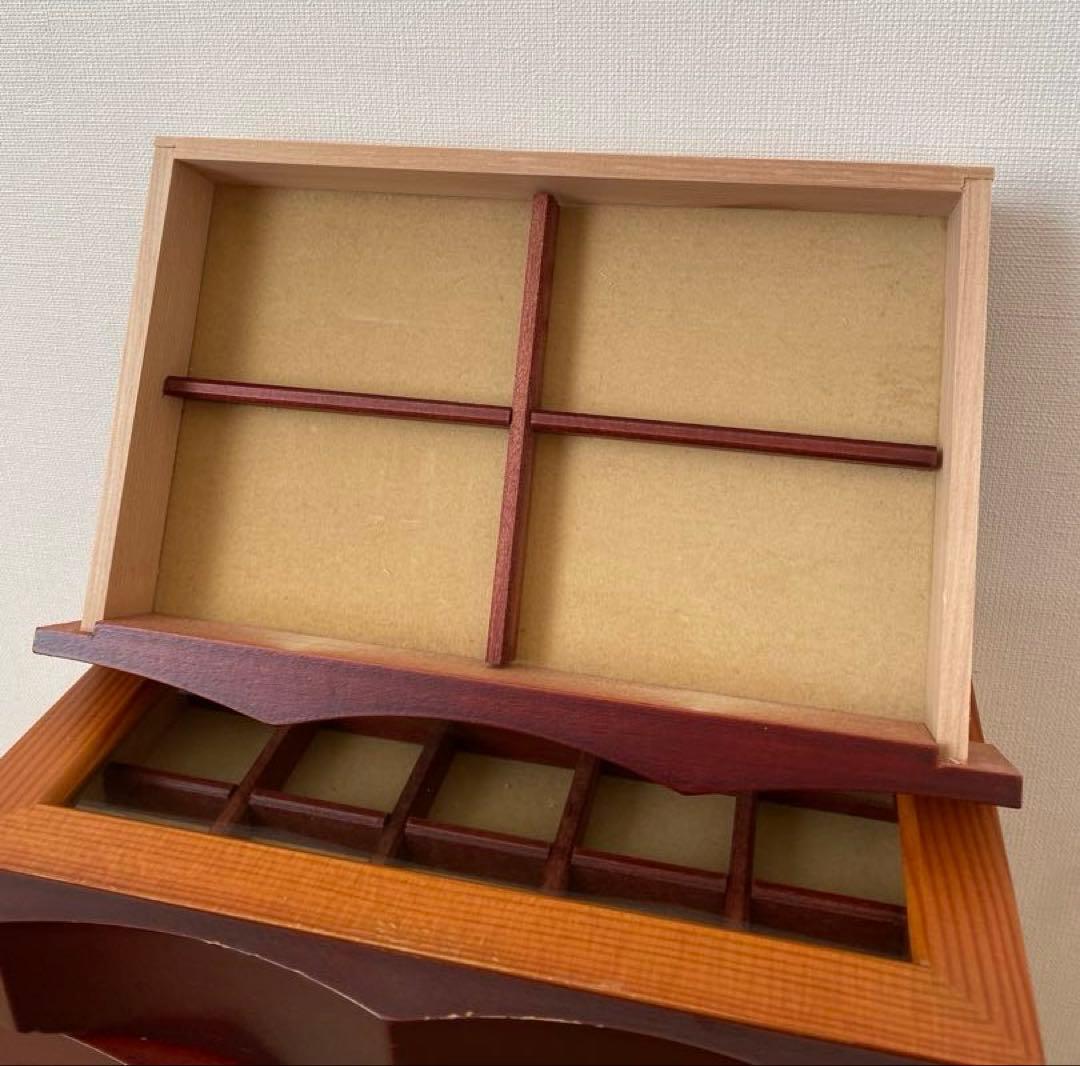 レイジースーザン（LAZY SUSAN）木製アクセサリーボックス