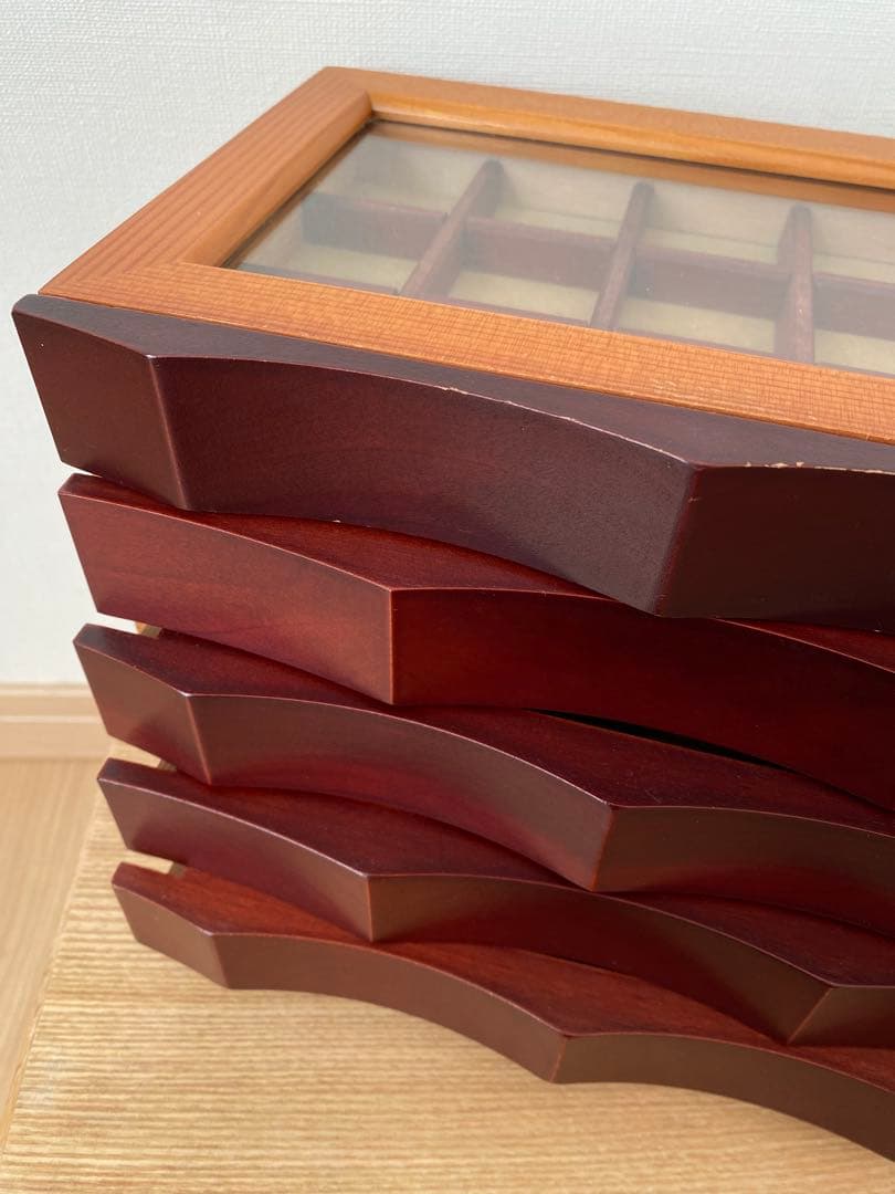 レイジースーザン（LAZY SUSAN）木製アクセサリーボックス