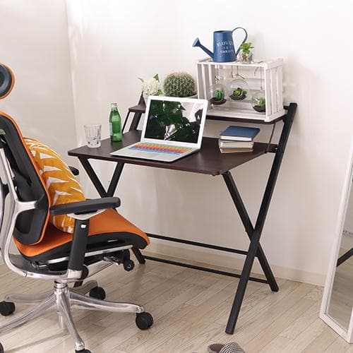 【新品・送料無料】【完成品】フォールディングワークデスク D.BR×BK