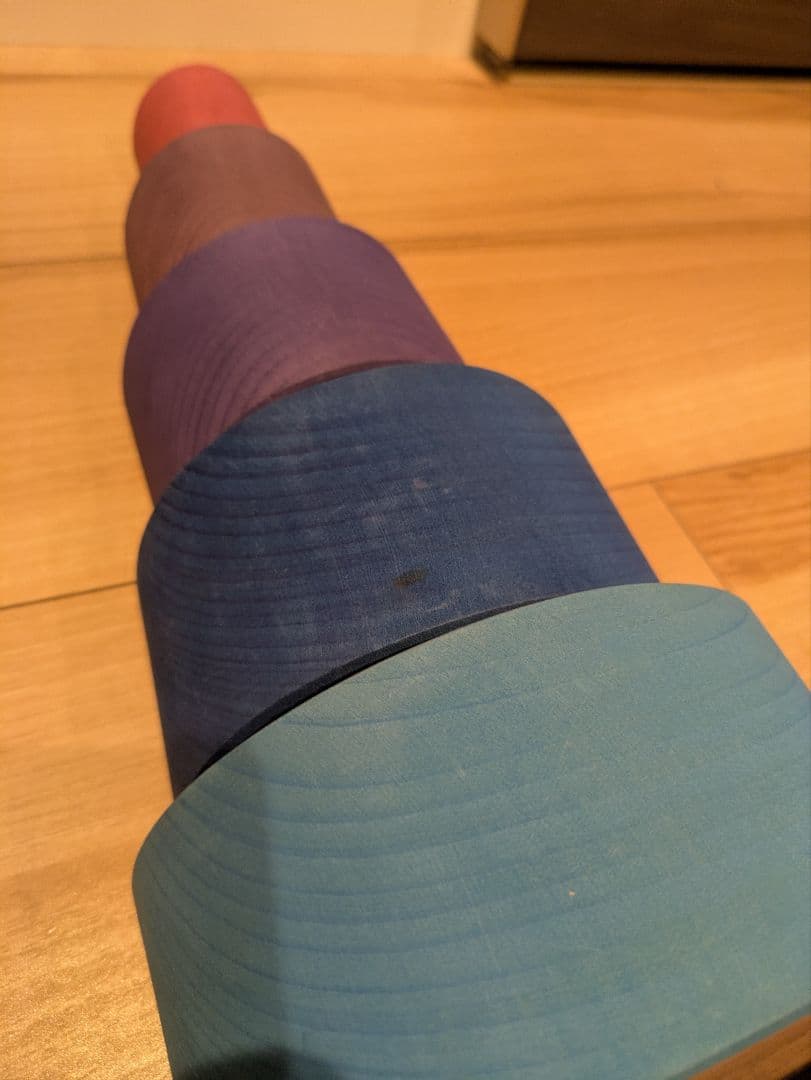 正規品【グリムス】アーチレインボー特大 虹色トンネル 　木製虹色アーチ型知育玩具