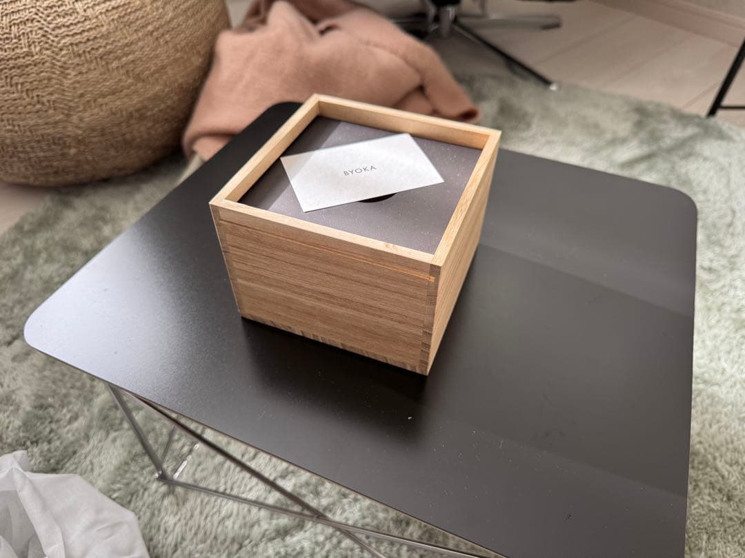 byoka ティッシュボックス ケース 黒 真鍮Tissue Box Black