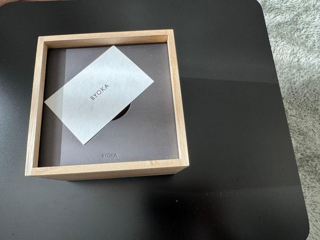 byoka ティッシュボックス ケース 黒 真鍮Tissue Box Black