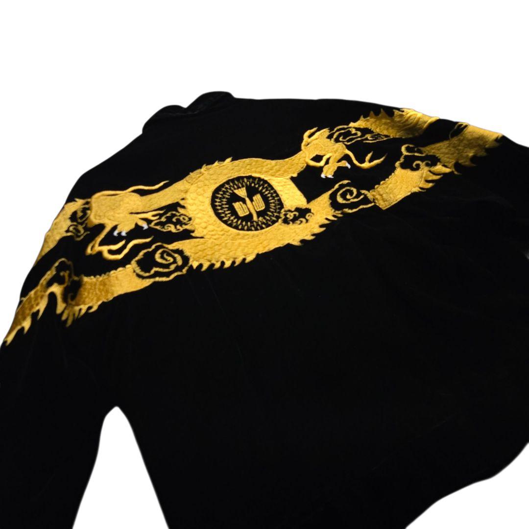 激レア black means スカジャン ベドジャン ベロア 別珍 黒 金