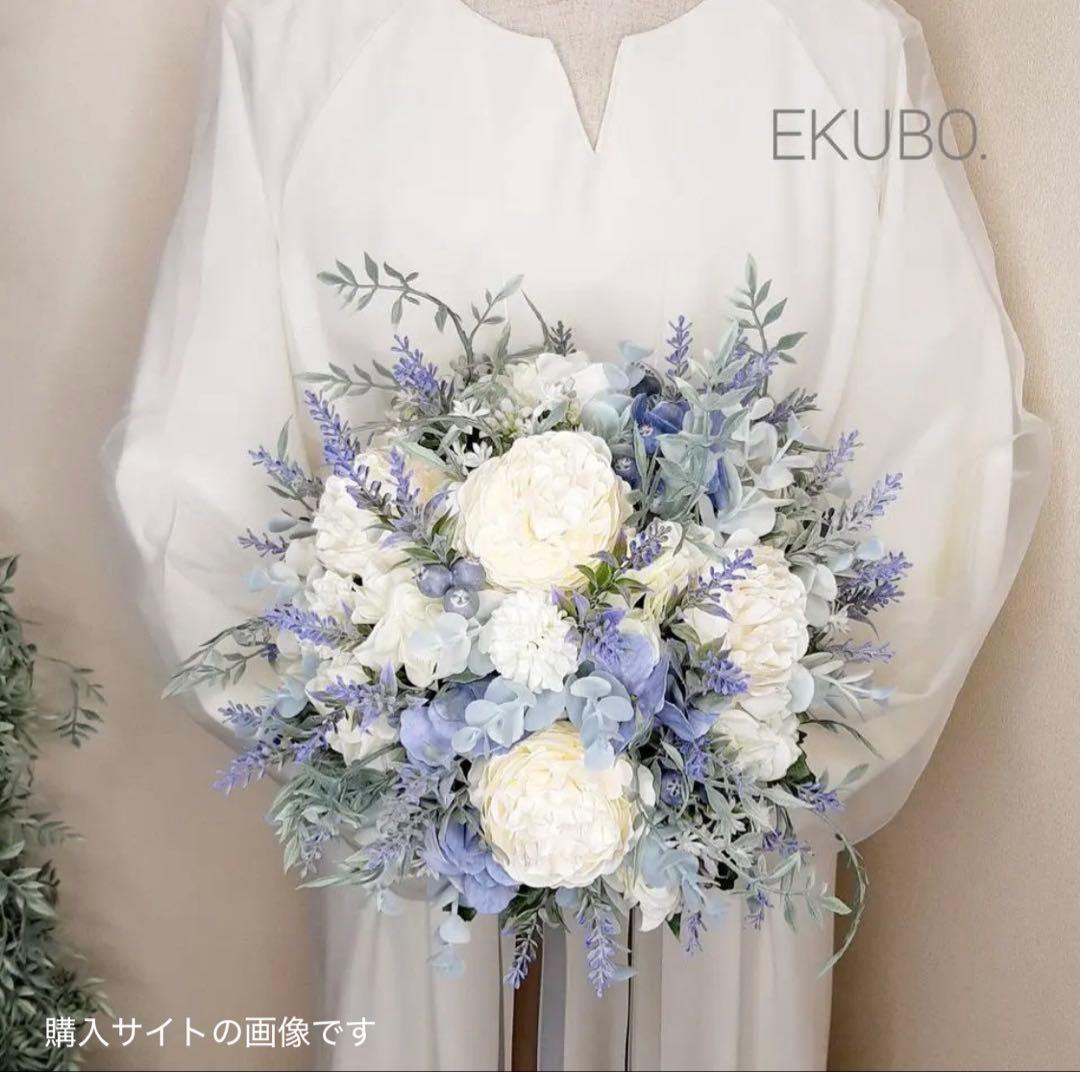 ウェディングブーケ ブートニアセット アーティフィシャルフラワー クラッチブーケ