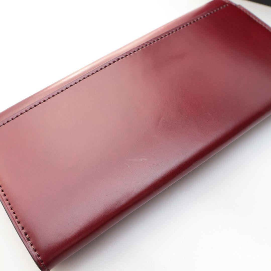 B品 ユハク YUHAKU ワインレッド 札入れ 長財布 YAC112コードバン