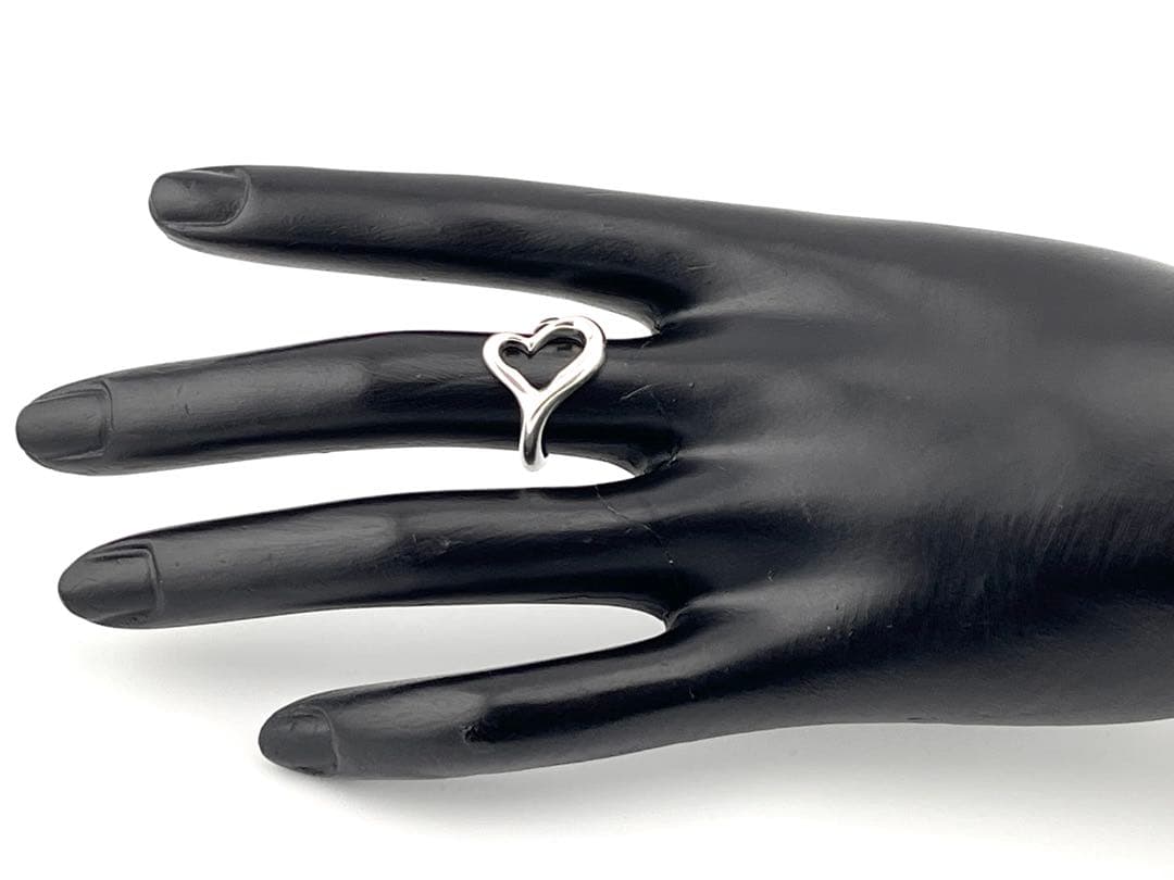 c968 ティファニー　オープンハート　リング　シルバー925 約11号