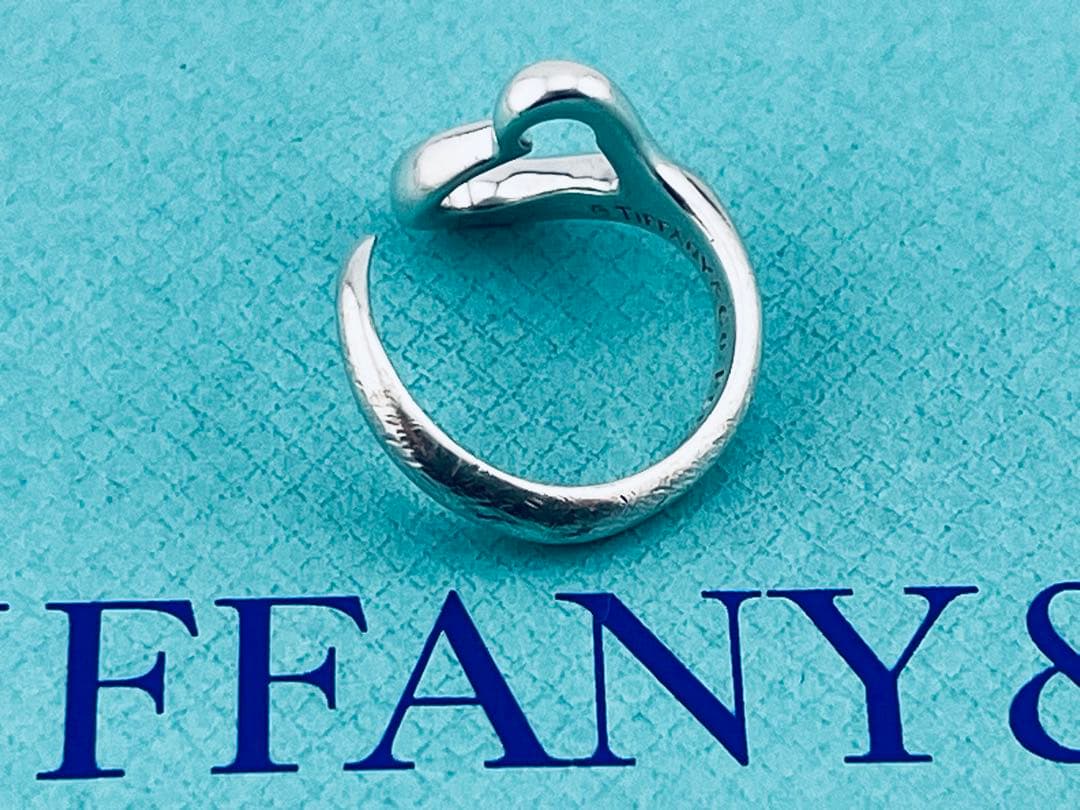 c968 ティファニー　オープンハート　リング　シルバー925 約11号