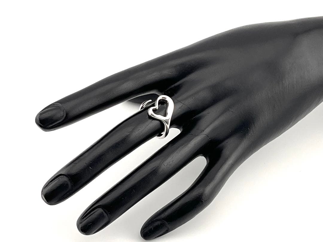 c968 ティファニー　オープンハート　リング　シルバー925 約11号