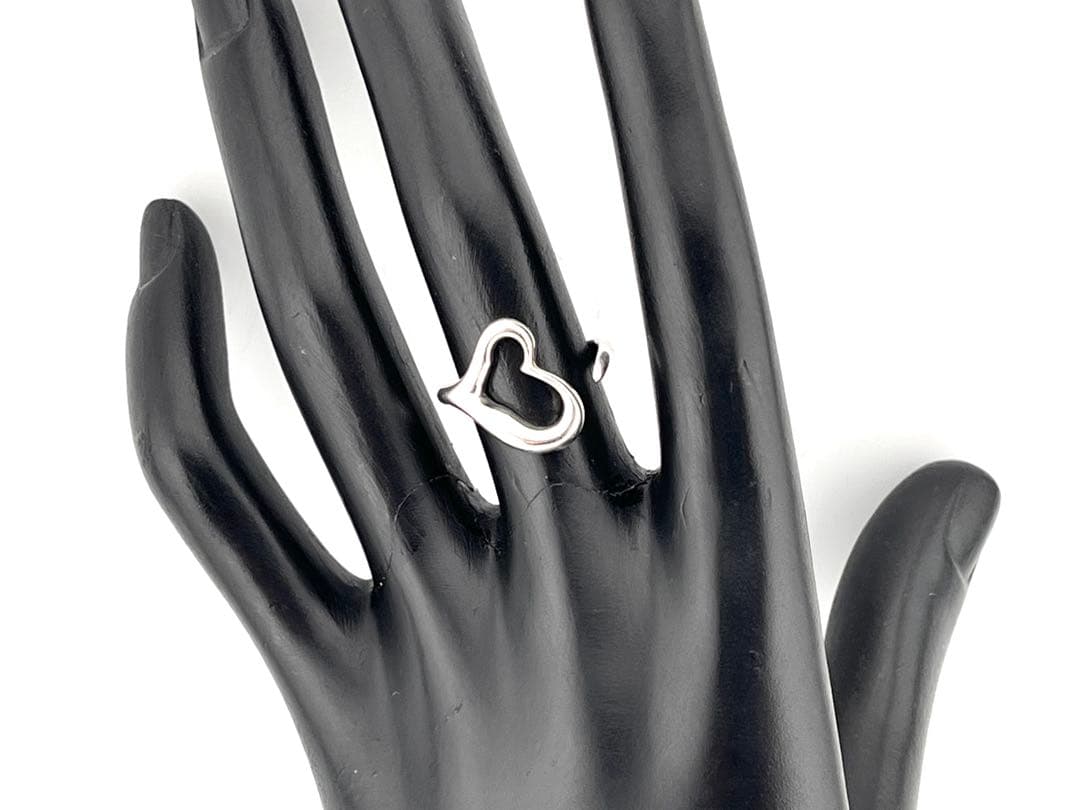 c968 ティファニー　オープンハート　リング　シルバー925 約11号