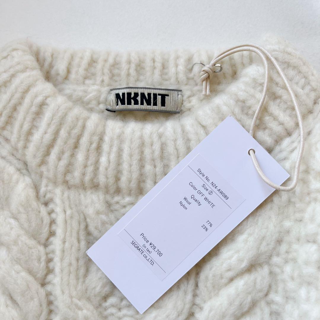 新品 完売 NKNIT bubble cable hand KNIT