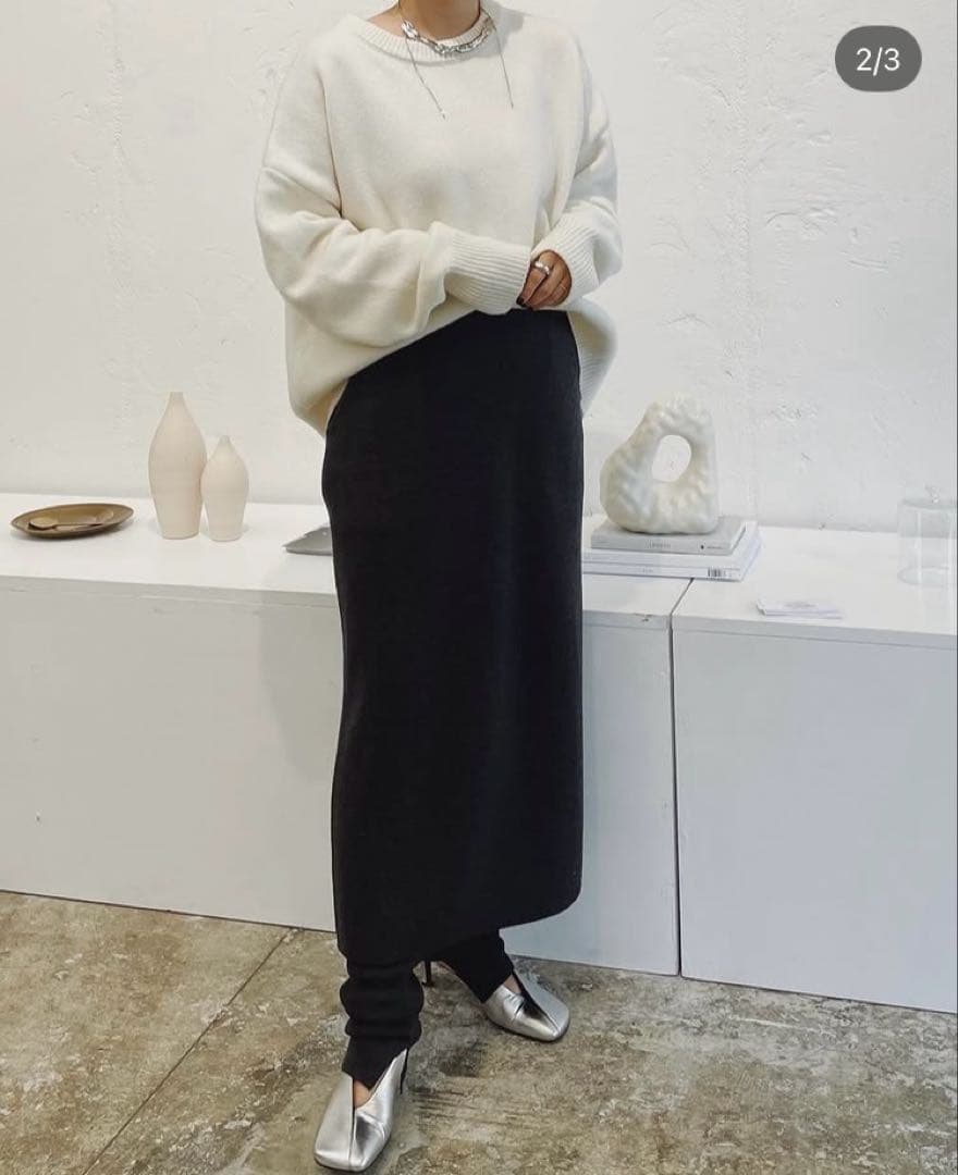 スカート na.e Knit Skirt &Leg Warmers
