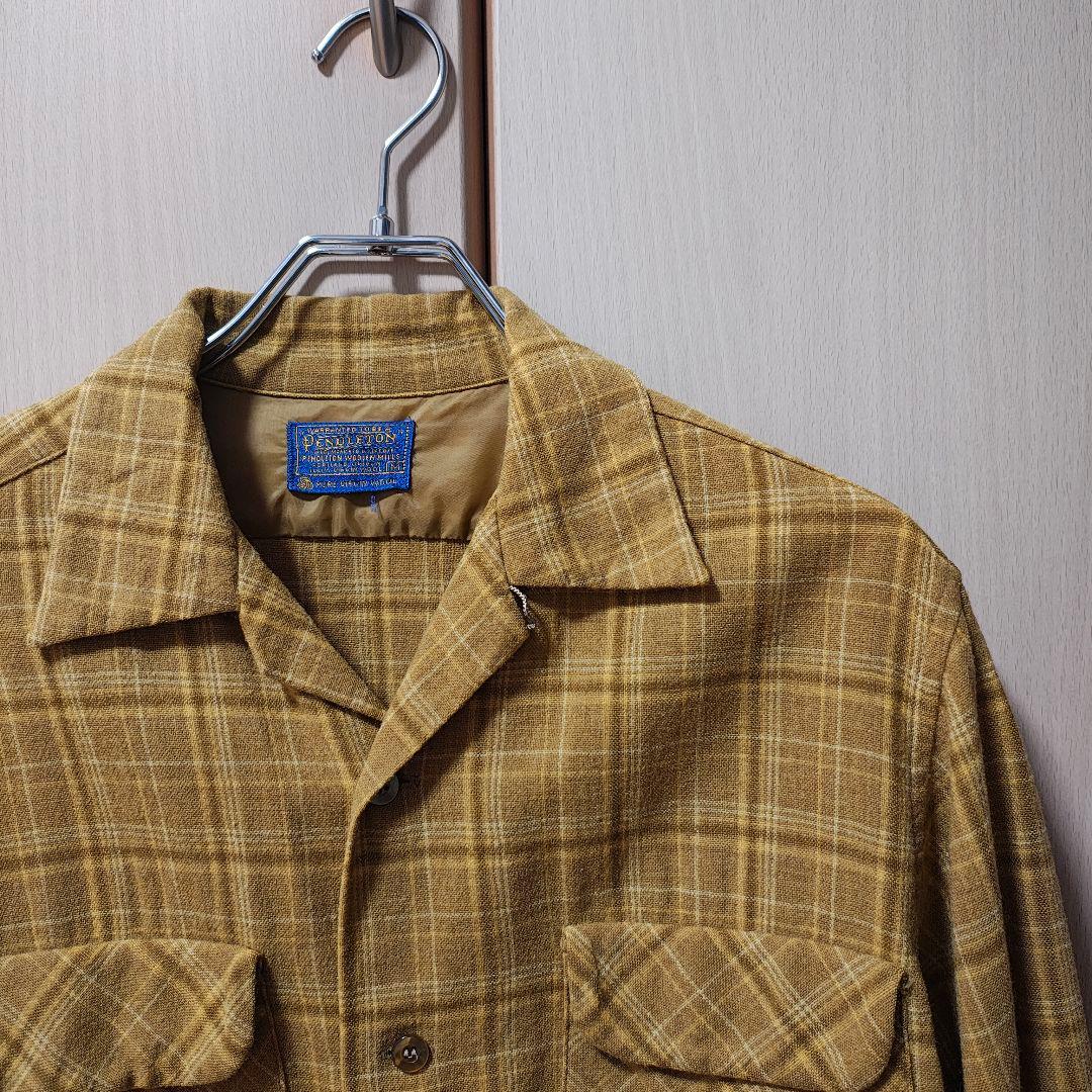 ペンドルトン Pendleton 60s ボードシャツ オープンカラー イエロー