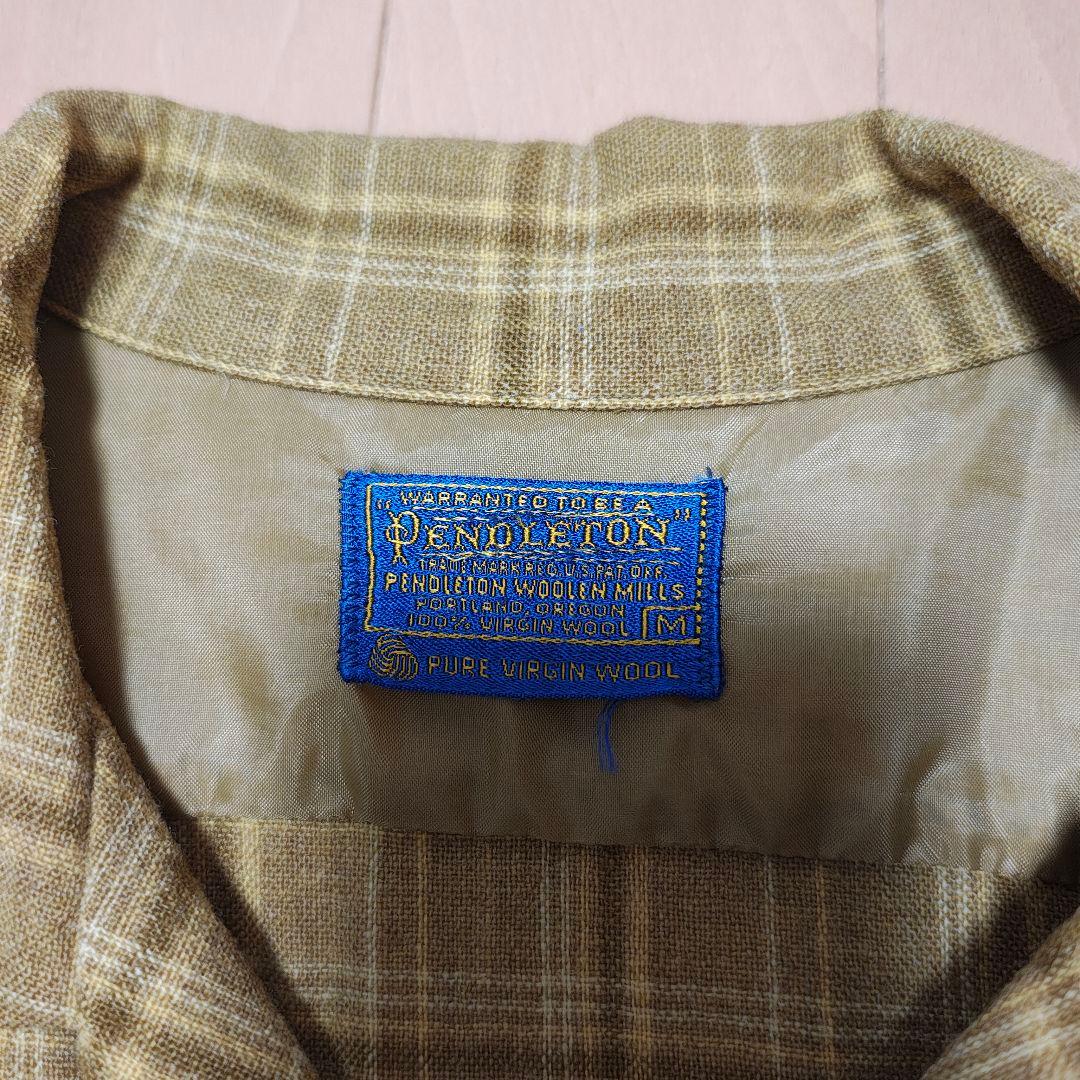ペンドルトン Pendleton 60s ボードシャツ オープンカラー イエロー
