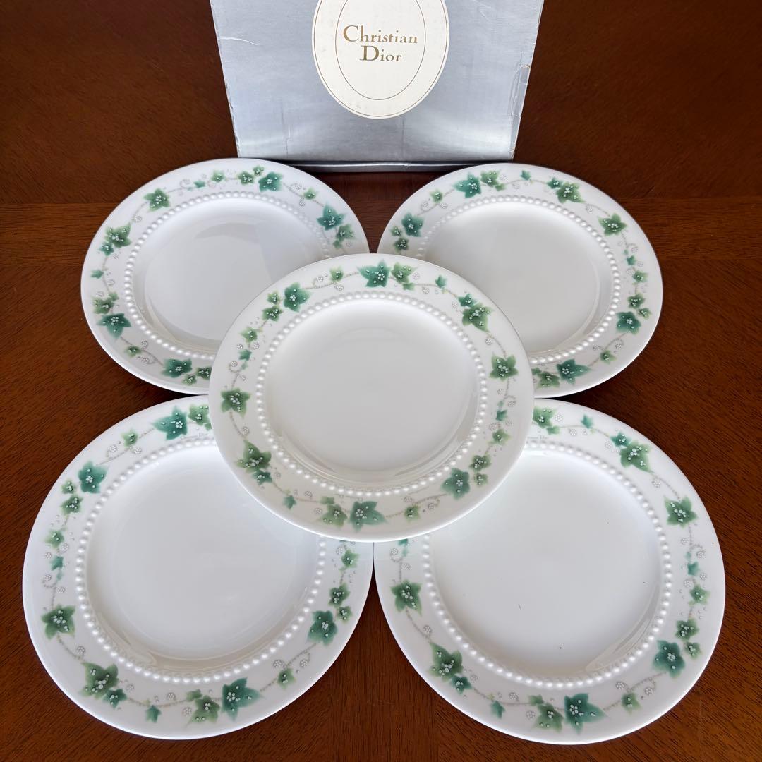【美品】クリスチャンディオール★アイビー★ケーキ皿　5枚