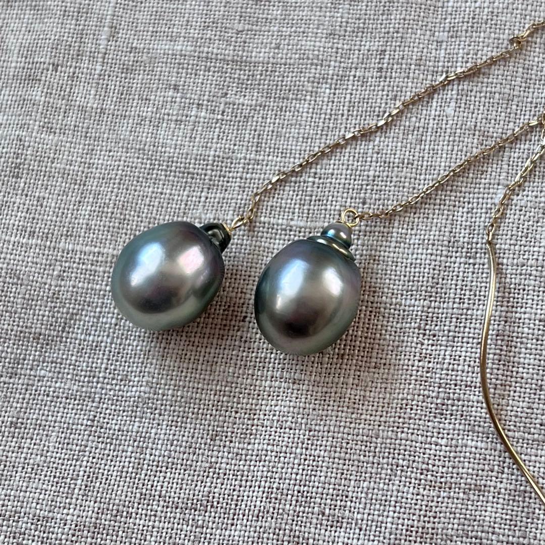 MANORIE ⟡.· タヒチバロックパール アメリカンピアス