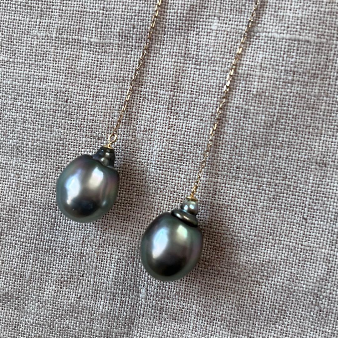 MANORIE ⟡.· タヒチバロックパール アメリカンピアス