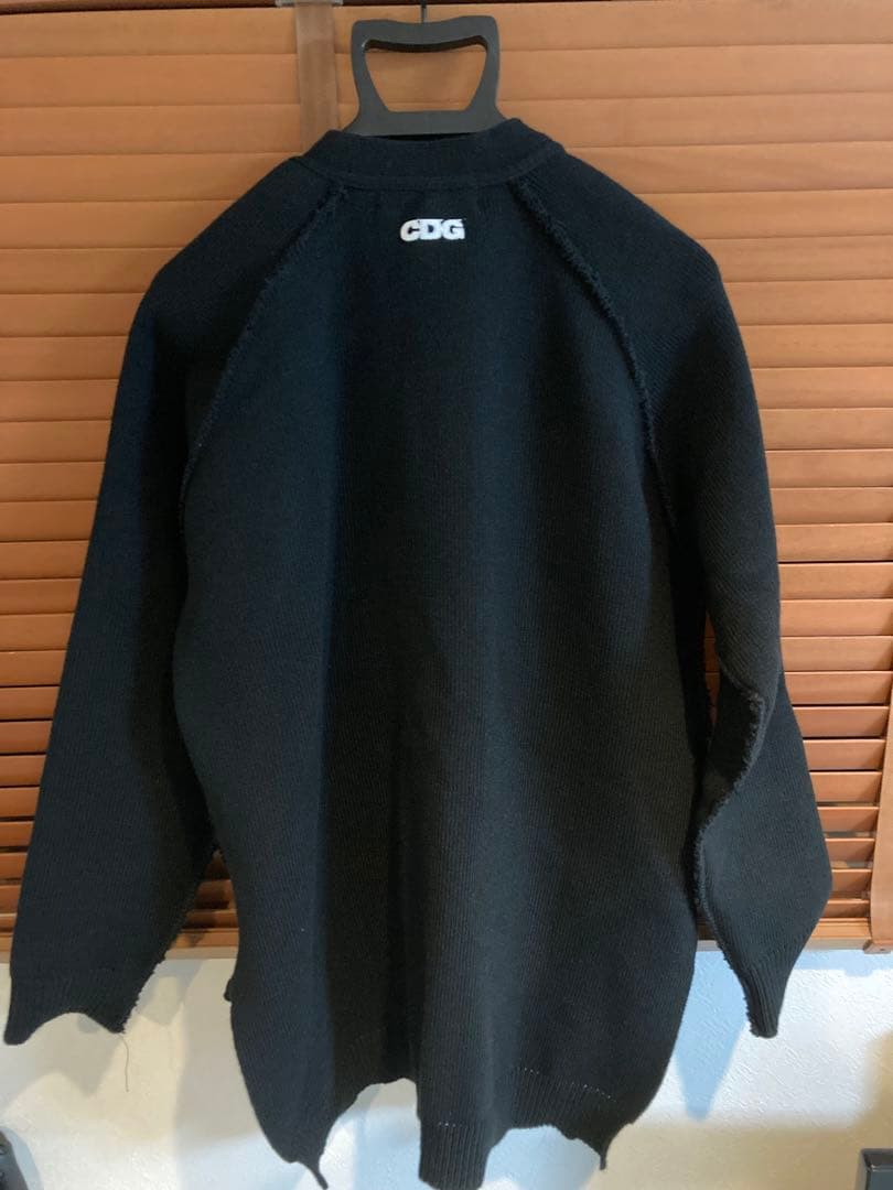 最終値下　CDG OUTSIDE SEAM LONG BACK CARDIGAN