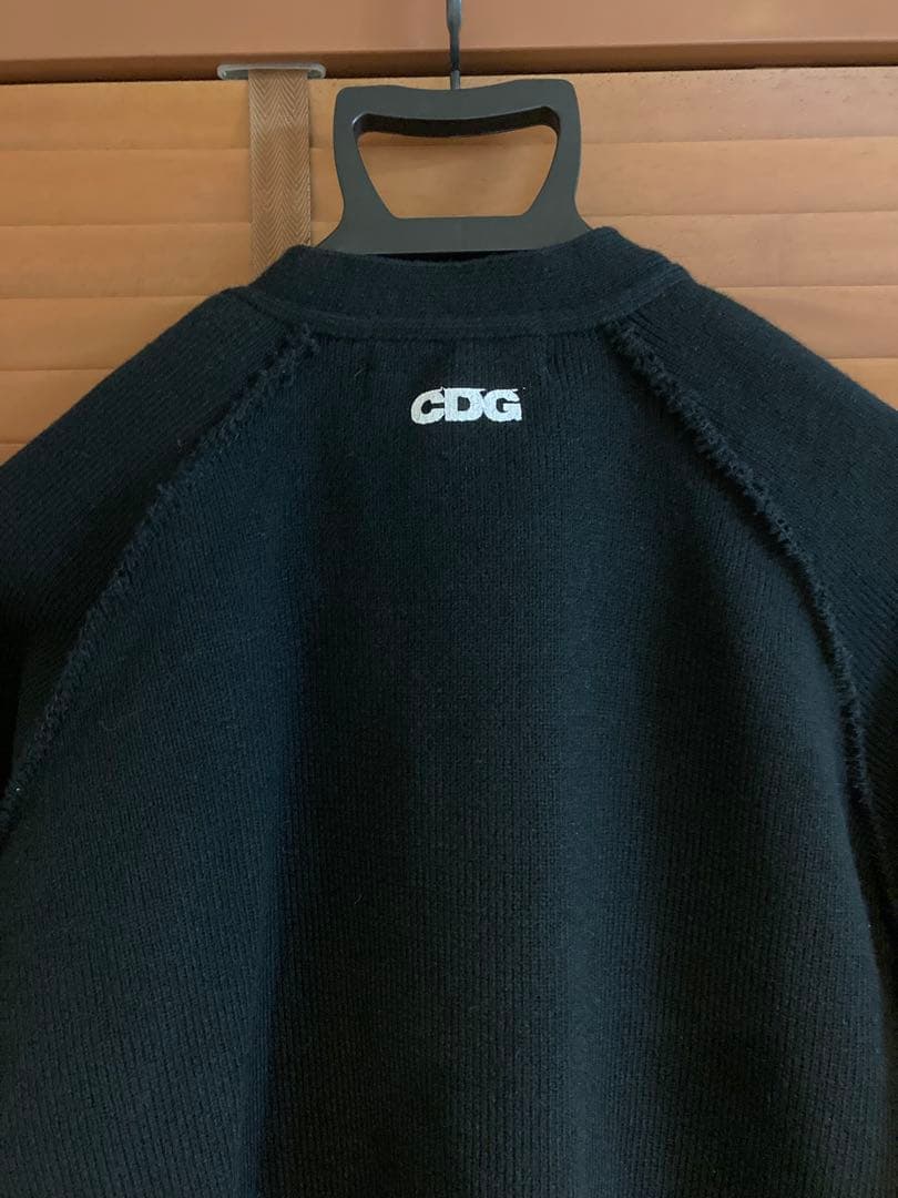 最終値下　CDG OUTSIDE SEAM LONG BACK CARDIGAN