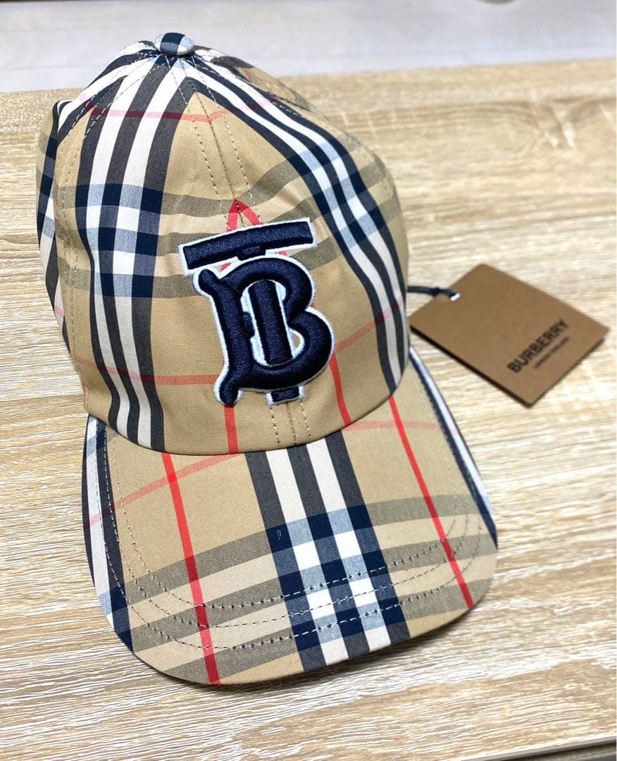 【新品】Burberry バーバリー ベースボールキャップ　帽子 チェック ロゴ