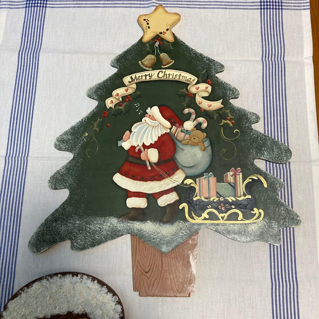 トールペイント　クリスマスツリー&サンタ
