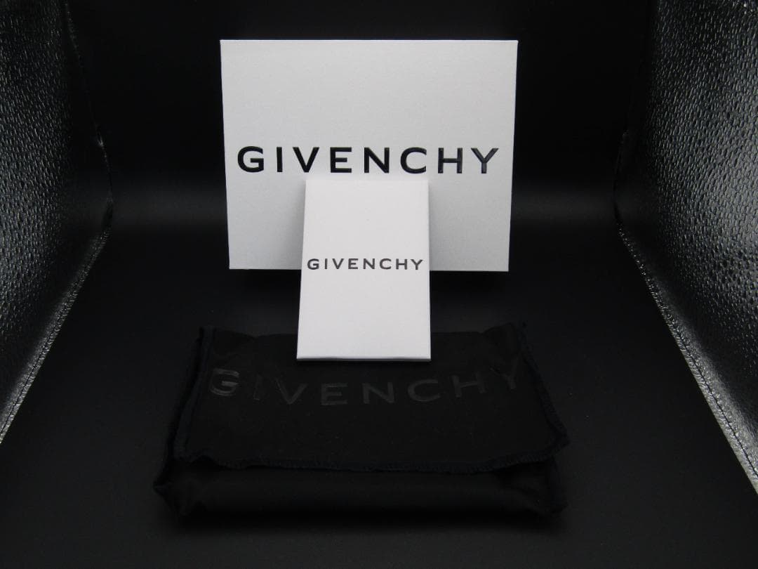 【新品未使用】GIVENCHY 二つ折り財布 小銭入れ有り ガンメタル メンズ