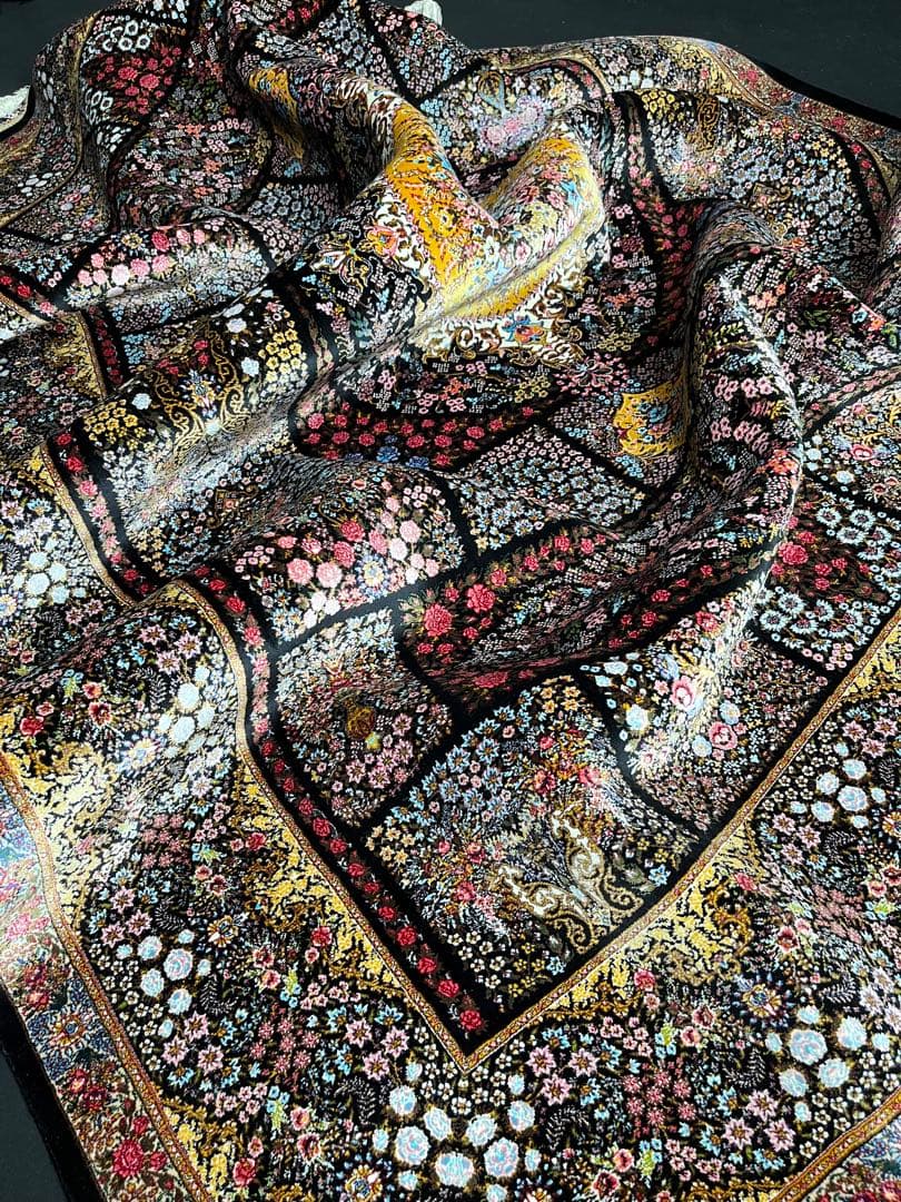 最高級 ペルシャ絨毯シルク イラン クム産 約225万ノット150×226cm