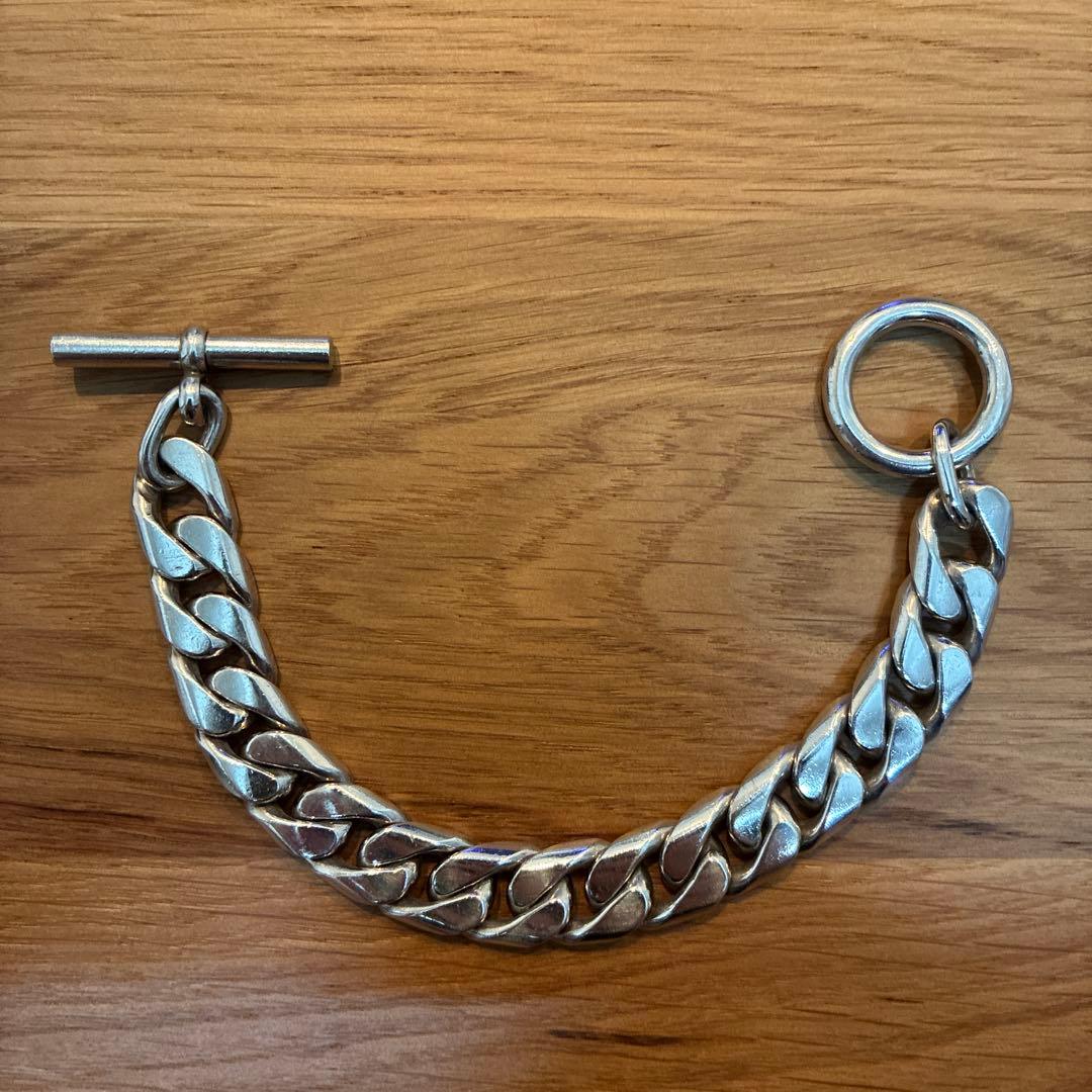 LAVER 13MM CURB CHAIN T BAR シルバーブレス　925
