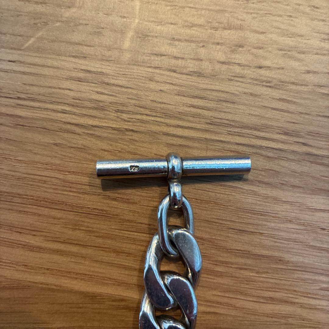 LAVER 13MM CURB CHAIN T BAR シルバーブレス　925
