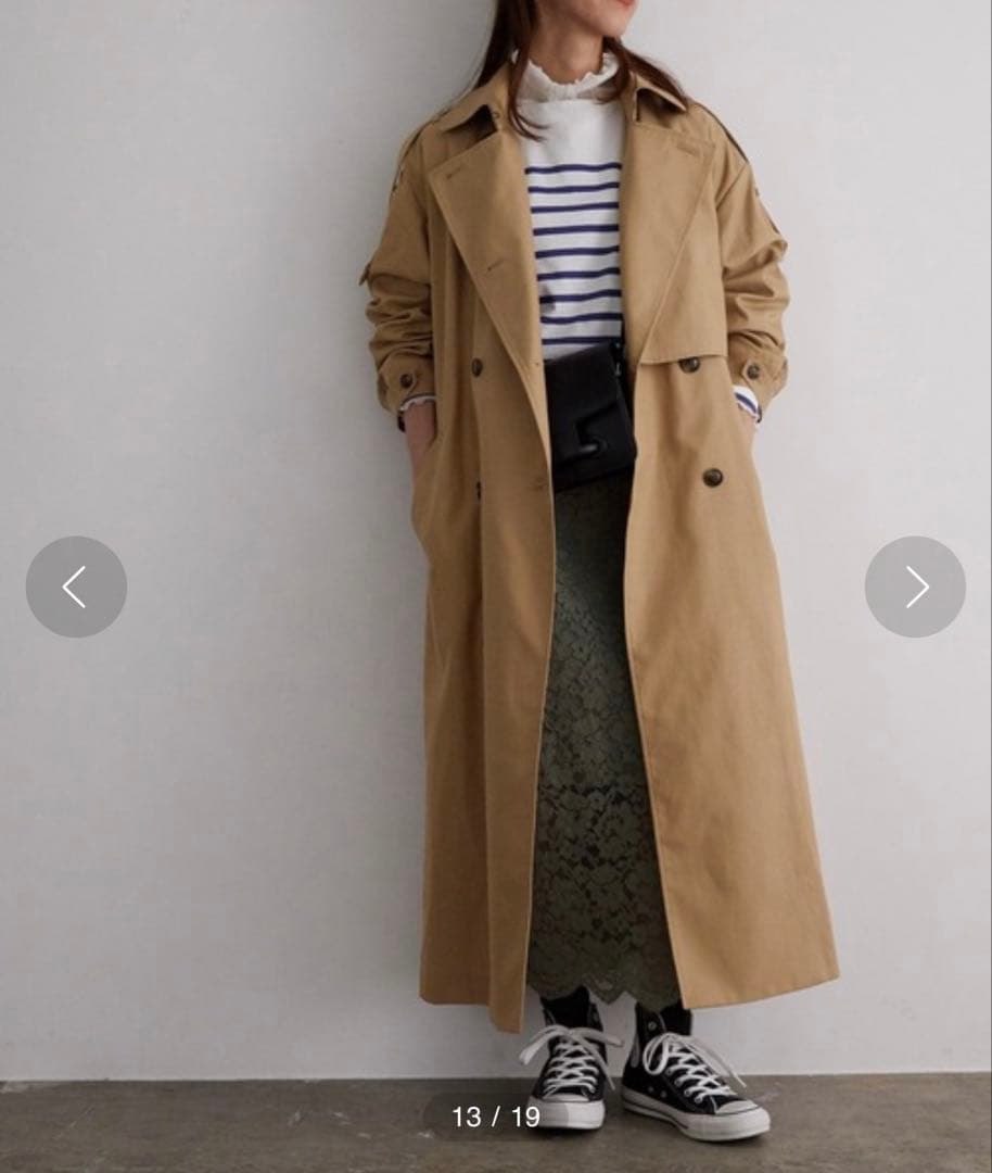 ◆希少◆ マドモアゼル　ロペ　ROPE' ギャバオーバートレンチコート　ベージュ
