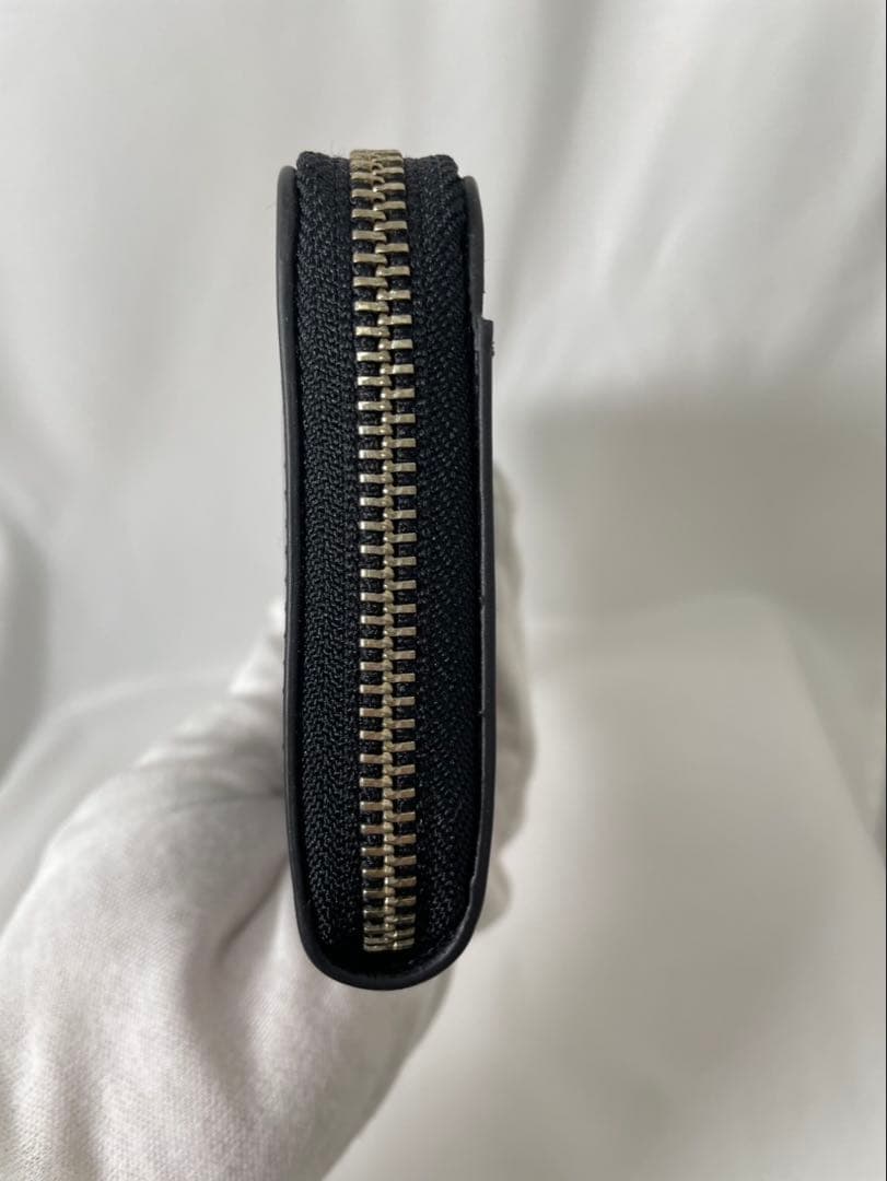 未使用に近い fico フィーコ 長財布 コードバン ラウンドジップ GANZO
