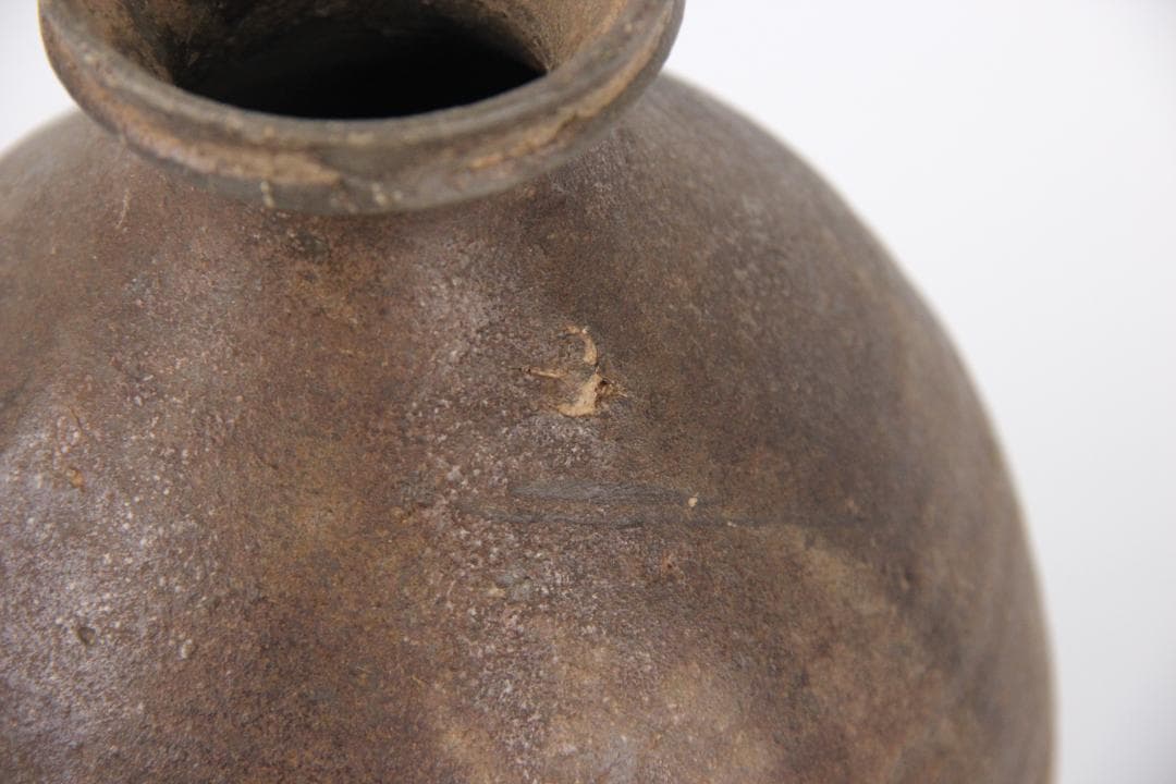 古陶壺　高麗時代　花瓶　花入り時代物　　大徳利　箱付　茶道具　ES1-21