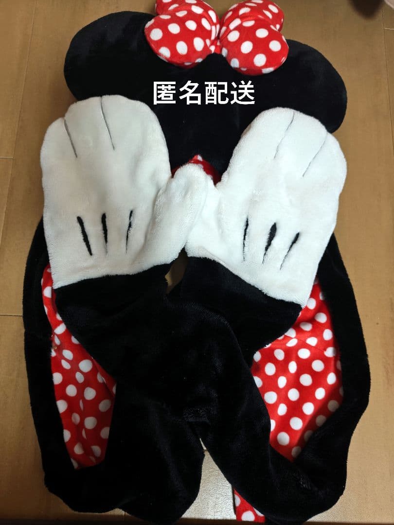 【美品】ディズニー　ミニー　ファンキャップマフラー