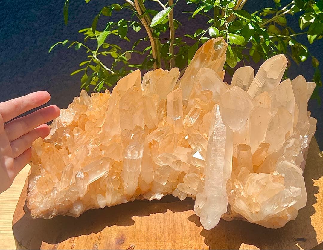 超BIG ヒマラヤ水晶　天然ピンク　マニカラン産　クラスター【6.8㌕】　置物