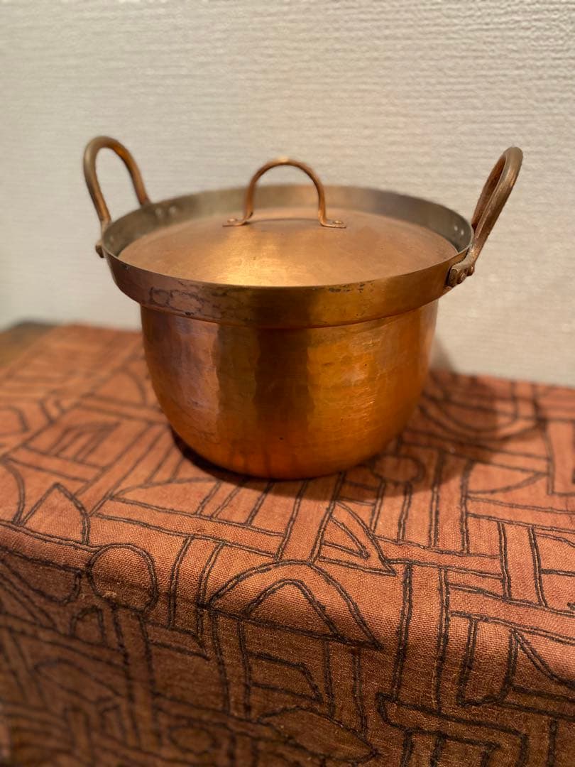 北村一男　鎚起銅器　段付鍋 手仕事　銅鍋　民藝 定価44000円