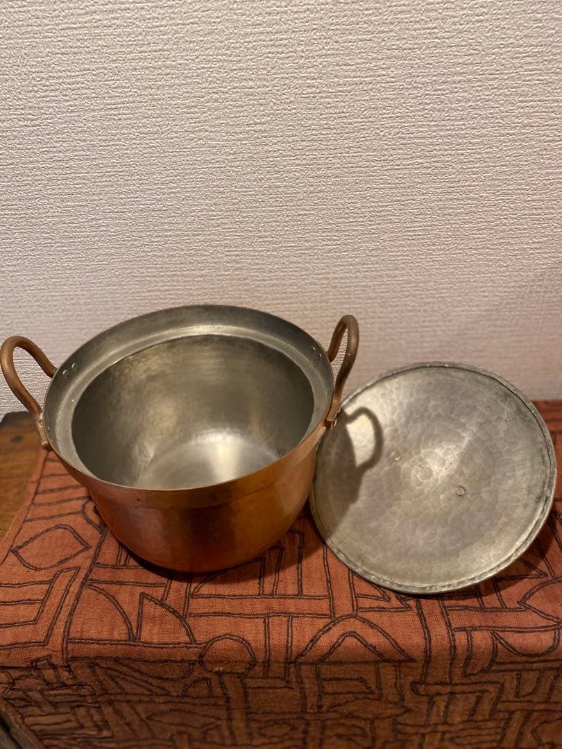 北村一男　鎚起銅器　段付鍋 手仕事　銅鍋　民藝 定価44000円