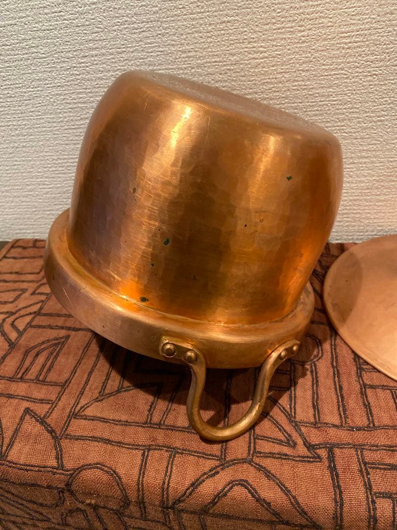 北村一男　鎚起銅器　段付鍋 手仕事　銅鍋　民藝 定価44000円