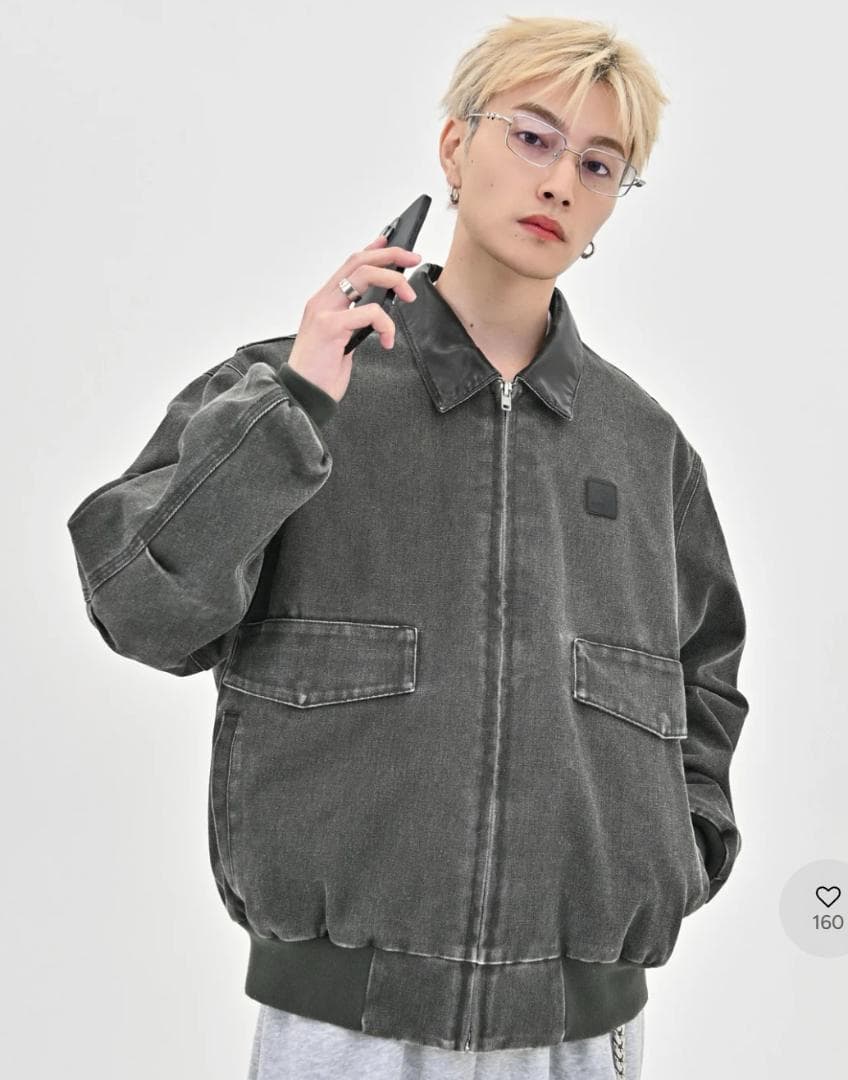 L2139　レザーカラーデトロイトジャケット　M（red）　地底人ONLINE