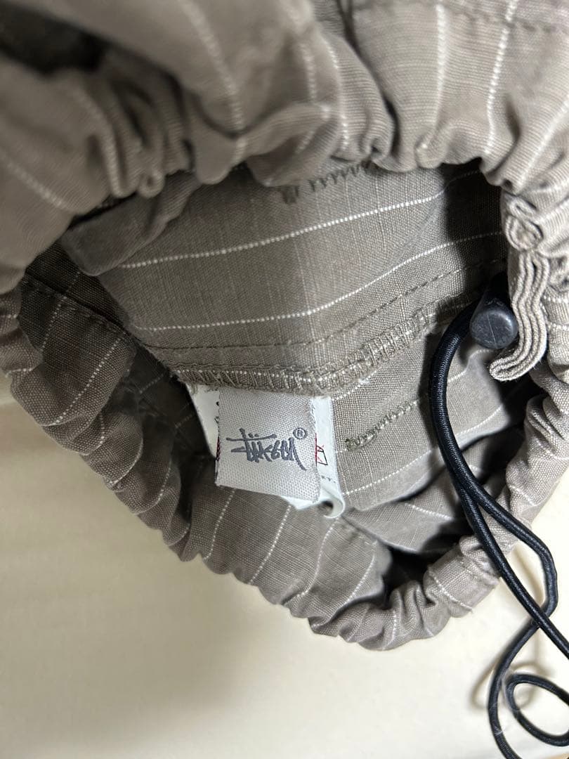 j*k様 00s　STUSSY　ブルゾンジャケット　L　ドローコード　ストライプ