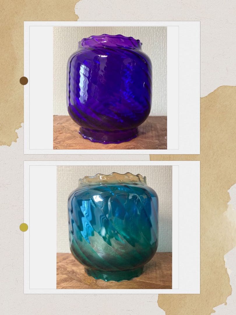 【とおる様受注製作】ホヤ　パープル（ブラスト加工）＆ブルー×ブルーグリーン