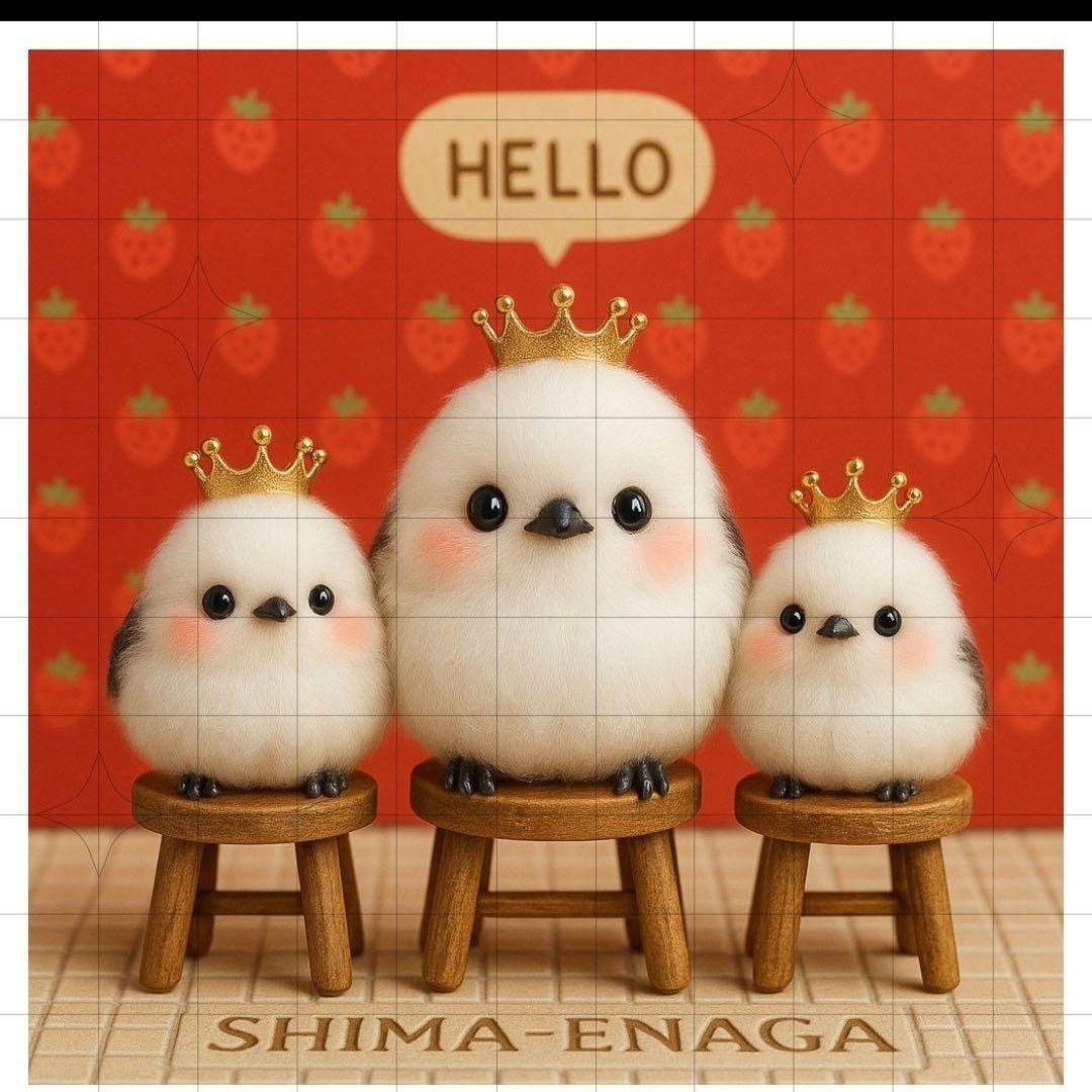 シマエナガ、インコ、オカメインコパネル生地　ハンドメイド
