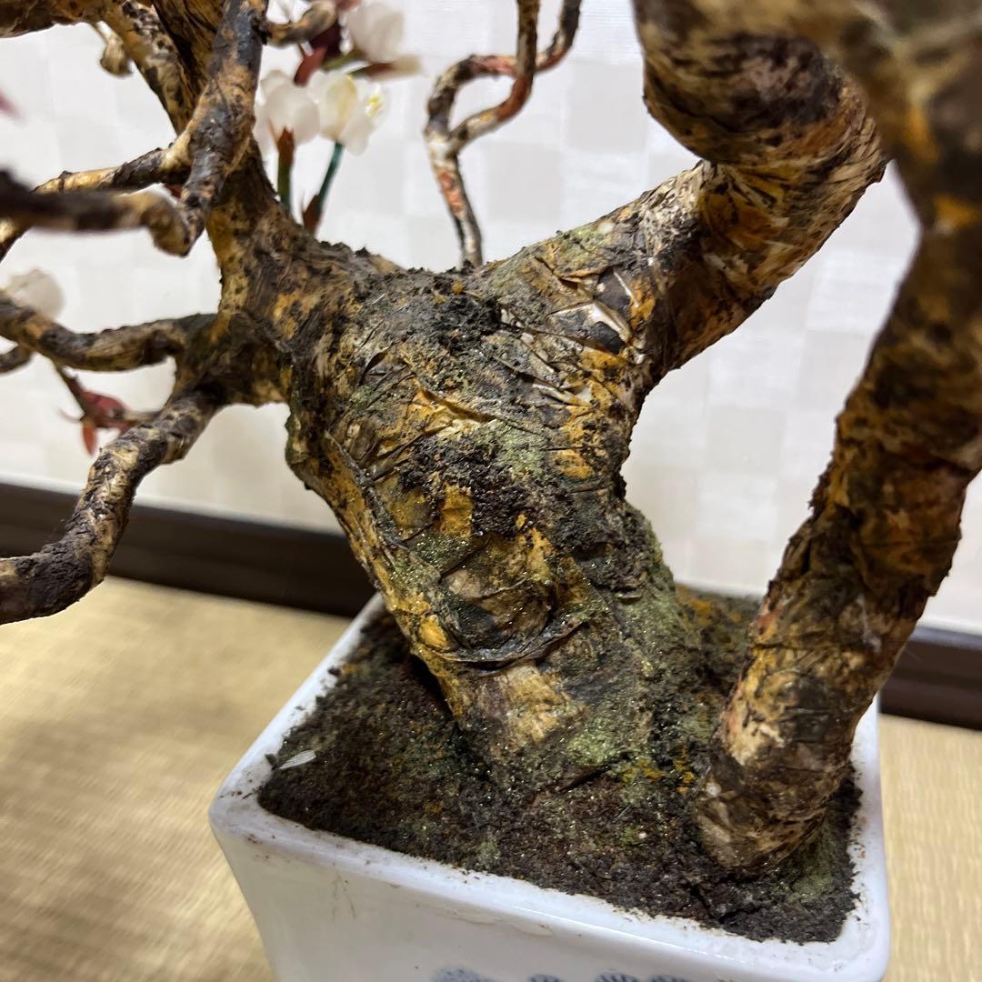 桜の造花 盆栽風アートフラワー 陶器鉢付き