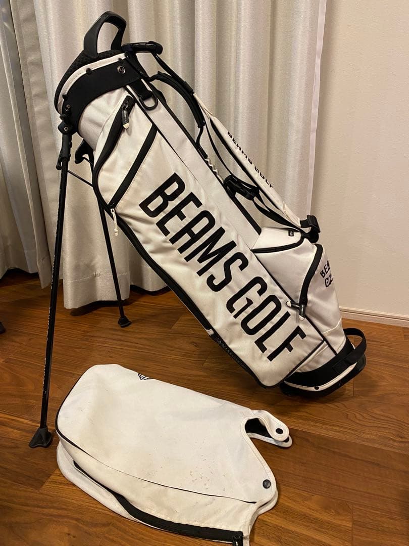 BEAMS GOLF スタンド式ゴルフバッグ ホワイト