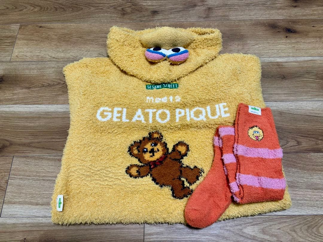 10.20終了予定☆新品同様☆ジェラートピケ♡ビッグバードワンピース＆ソックス