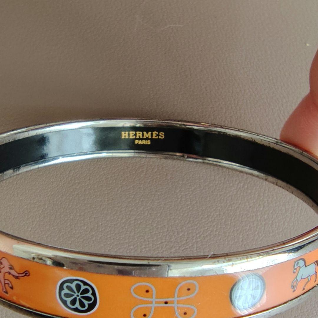 HERMES オレンジ バングル
